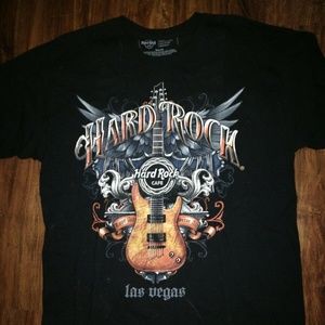 MEN'S BLACK HARD ROCK CAFE LOVE ALL SERVE ALL LAS